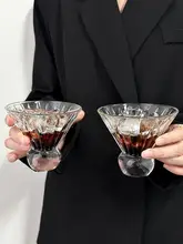 カクテルグラス コーヒーカップ ジュースグラス ドリンクグ ラス ガラス製 ラインストーンあしらい おしゃれ 家庭用 お酒