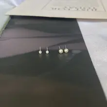 925純銀製 ミニパールイヤリング【アレルギー対応・超小型・女性用】