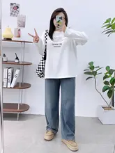 デニムパンツ 大きいサイズ スリム 直筒 パンツ パイナップル模様 ゆったり ワイドパンツ