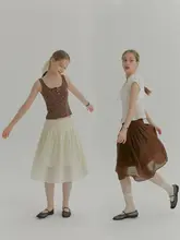 フラワーレースデザインの透け感あるミディスカート【小柄対応・Aライン・夏用】（セットアップ対応）