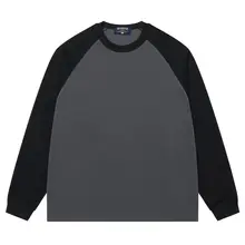 涼感素材の長袖Tシャツ【メンズ・アメリカンカジュアル・ゆったりフィット・肩落ちデザイン】