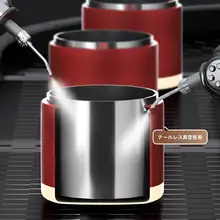 真空ステンレス製 ブreakfastカップ【フタ付き・スプーン付き・携帯用】