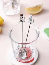 猫デザインのステンレス製コーヒースプーン【304不锈鋼・クリエイティブデザイン・家庭用】