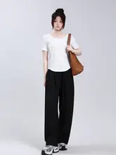 涼しげな大きいサイズのアイスシルクワイドパンツ【・春夏用・体型カバー】