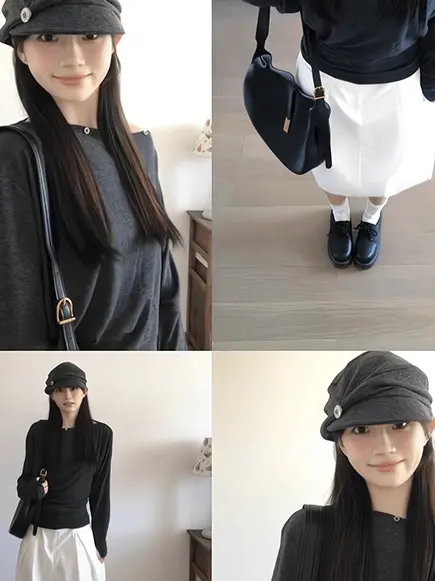 春夏用 レディース帽子【シンプルデザイン・不規則な形状・コンパクトサイズ】