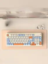 ワイヤレスBluetoothキーボードマウスセット 男性女性 ゲーム オフィス メカニカルデザイン サイレント 98キー