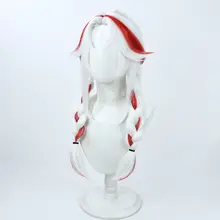 王者のキャラクターコスプレウィッグ【白色・ハイライト付き・アニメ風】