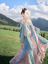 春夏用 天絲製のノースリーブドレス【美しい  デザイン・女性用・漢服】