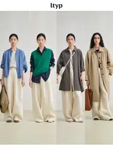100%リネン製ストレートワイドパンツ【ロング丈・フィット・春用】