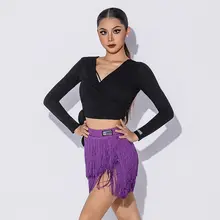 HCDance リバーシブルデザインのラテンダンス衣装【フリンジスカート・トップス・ショートパンツ付き】（セットアップ対応）