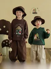 子供用コットンフード付きトレーナー【春用・男女共用・ゆったりデザイン】