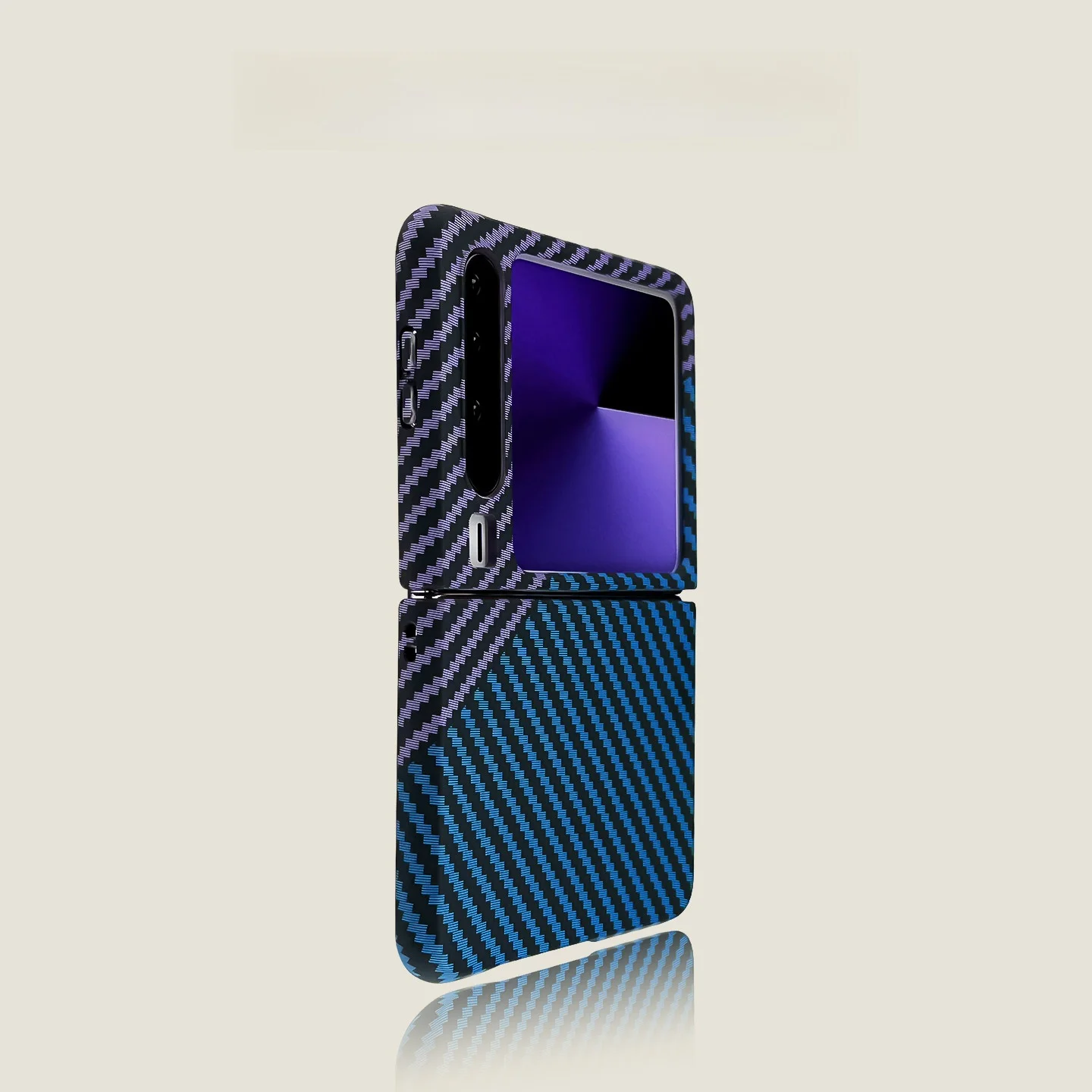 紫色カーボンファイバー風Huawei Pura X対応ハードケースの実用性と性能解析