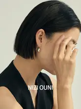 フランス風レトロ水滴イヤリング【純銀・クラシックデザイン・軽やかでシンプル】