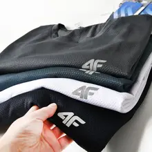 高級ハニカム織り生地の夏用 メンズカジュアル反射柄ストレッチ速乾Tシャツ