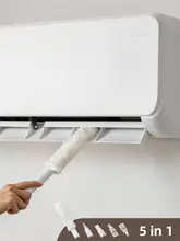 エアコン掃除用隙間ブラシ 両頭ファンブラシ