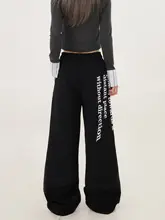 スウェットパンツ ユニセックス ワイド ドレープ マキシ丈 アメカジ ヴィンテージ 着痩せ ストリート ダンス「Remedie」