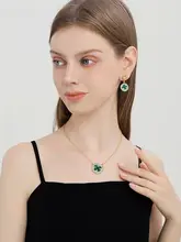 ネックレス レディース デコルテ シンプル 上品 クローバーモチーフ 着回し オリジナル 「Juicy Grape」