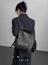 レトロ風のリュックサック【女性用・しわ加工・多機能・カジュアルスタイル】（セットアップ対応）