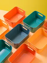 デスク用収納ボックス【化粧品・文房具・リモコン・プラスチック製・仕切りあり】