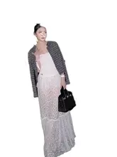 レースデザインのフレアスカート【キャミソール・透け感・フィットタイプ】（セットアップ対応）