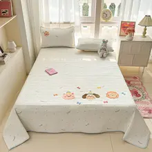 ベッドカバー 3点セット タオル刺繍 厚手 中綿入り キルティング キャラクター柄 敷き布団 畳 和室 オールシーズン