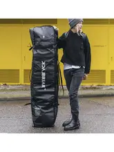 トレンドデザインのスノーボードバックパック【機内持ち込み可能・防水・ドライ＆ウエットコンパートメント】（セットアップ対応）