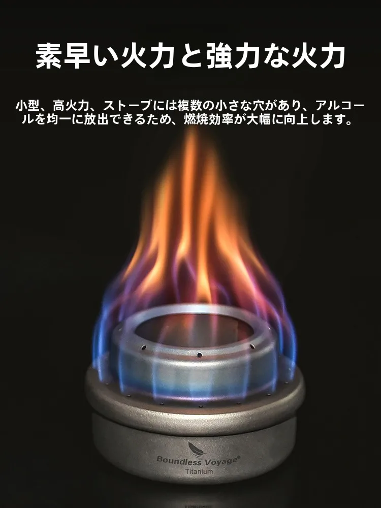 ミニポータブルチタンアルコールストーブ：小型で高耐久なキャンプ用アルコール炉の実用性解析