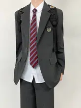グレーのジャケット【春秋用・アカデミックスタイル・メンズ】（セットアップ対応）