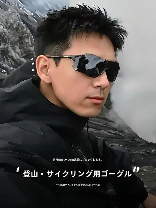 マラソン用スポーツサングラス【男女兼用・変色機能・昼夜兼用】