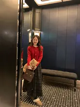 チェック柄 Aライン中長丈ウールスカート【レトロ・秋冬用・子供サイズ】