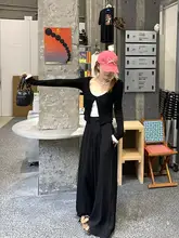 ワイドパンツ レディース スーツ生地 ブラック 薄手 ドレープ感 ハイウエスト ルーズ フロア丈 きれいめ 上品 カジュアル 秋冬