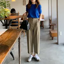 高腰西パンツ【復古デザイン・立体裁断・フレンチスタイル】