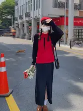 花田 半身スカート【春秋用・中長丈・高腰・Aライン・スリット入り】