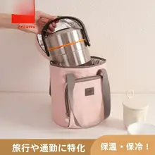 大容量アルミ箔保温弁当バッグ【通勤・手提げタイプ・円形デザイン】