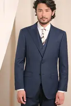 婚礼用 タキシード風スーツ【ウエディング・ブレザー・ウール混】（セットアップ対応）