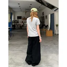 アメリカンビンテージスタイルのデザイン感溢れるストレートワイドパンツ【ユニセックス・フィット】（セットアップ対応）