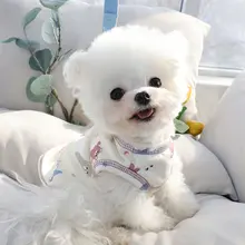 ペット犬 ベスト 引っ張り可能 小型犬 テディ・ビション・ボメラニアン・シュナウザー・プードル 薄い 春夏
