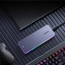 M.2 SSDケース NVMe SATA 両対応 RGB LED 外付け ポータブル