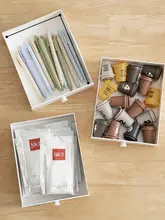 デスク用多層収納ボックス【文房具・化粧品整理ラック】（セットアップ対応）
