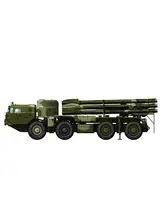 ロシアの遠距離ロケットランチャー【9A522竜巻・模型・スケールモデル】
