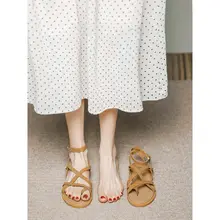 エレガントな女性用サンダル【夏用・フレンチスタイル・ローマ風】