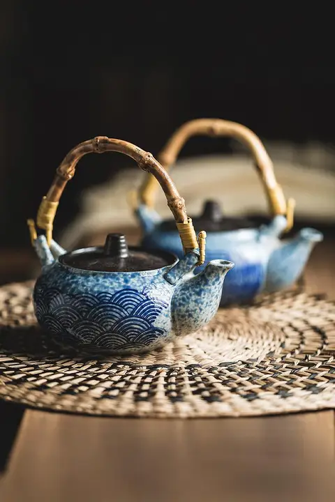 陶製 ジャパニーズスタイルのティーポット【蒸し料理用・海鮮と松茸茶用・持ち手付き】（セットアップ対応）