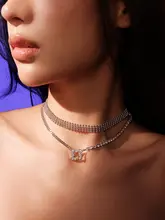 不対称デザインネックレス【星テーマ・アクセサリー・ファッション小物】