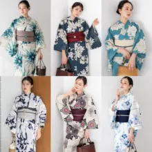 日本伝統の浴衣【高級コットンリネン・花火大会用・女性用】