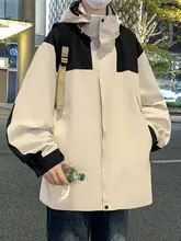 アウトドア用 メンズ 防風防水アウタージャケット【春秋対応・ゆったりサイズ・工装デザイン】