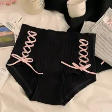 高腰パンティ【純綿・セクシー・大きいサイズ・引き締め効果】（セットアップ対応）