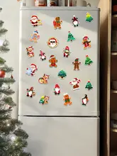クリスマス冷蔵庫装飾 雪だるまとサンタのマグネット【個性的なデザイン・扉用】