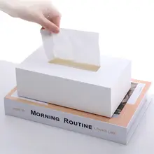 北欧デザインのアクリル製ティッシュボックス【シンプルな純白・軽やかで高級感あり】