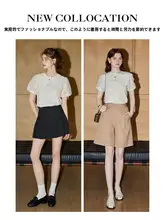 甘美な印象のパフスリーブTシャツ【女性用・ショートスリーブ・個性的デザイン】