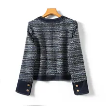 エレガントなショートデニムウールコート【スリムフィット・女性用・ベーシックデザイン】（セットアップ対応）